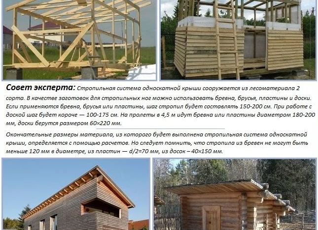 Стропила из бревен, бруса или доски